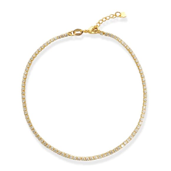 NEW 18K Gold Filled CZ Cubic Zirconia Ankle Bracelet Anklet